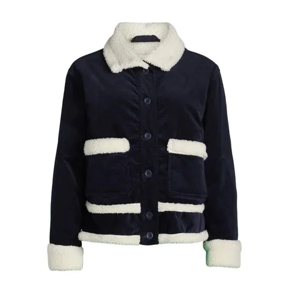 NWT Free Assembly Navy Corduroy Sherpa-Lined Jacket XXL (20) - Picture 3 of 8